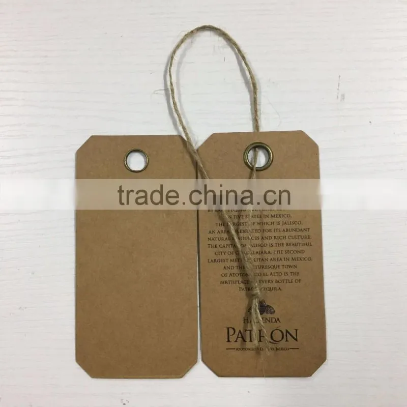 2016 hot sale customized fashionable jeans paper swing tags hang tags with high quality