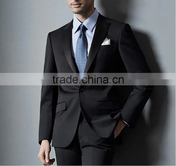 2015 classic style bulk wholesale men's wedding suits black suit & uniform for business & party