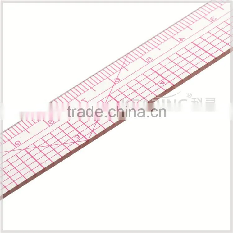 Kearing 1.2mm thick 20cm&8" flexible garment ruler for sewing garment measurement in sandwich line printing #B-56