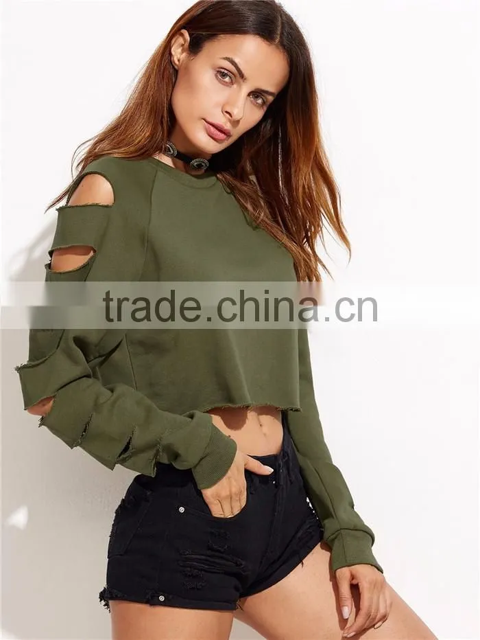 2017 Custom fashion wholesale women sweatshirt zip up hoodie