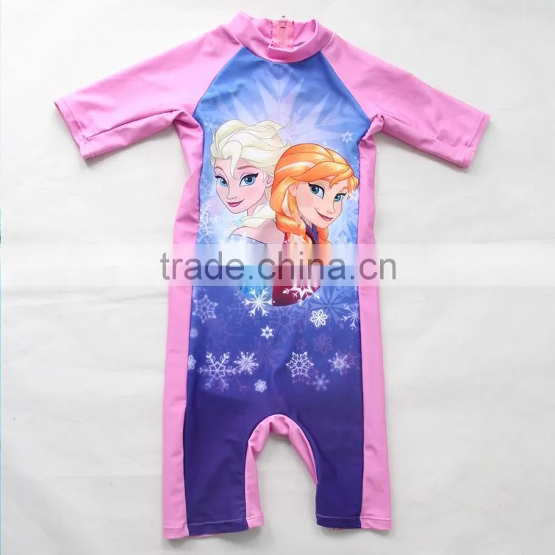 young girl fshion cartoon conjoined swimwear