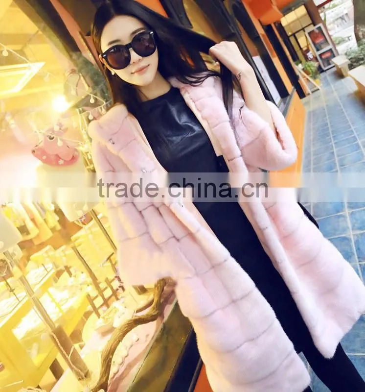 Autumn and winter Fur coat Jacket and Long cardigan Large size women's Faux fur coat Women's winter coat Leather grass female