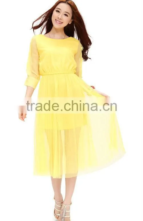 2013 Latest Long Elegant Bohenmia Pleated Dresses