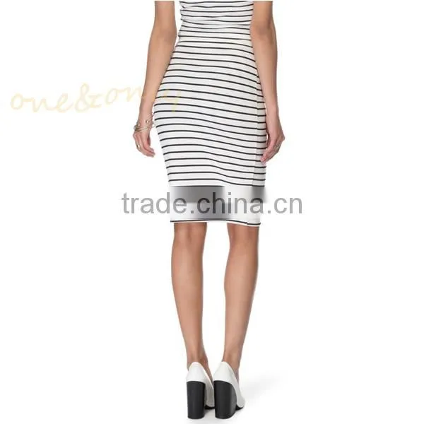 Pencil stripe maxi skirt