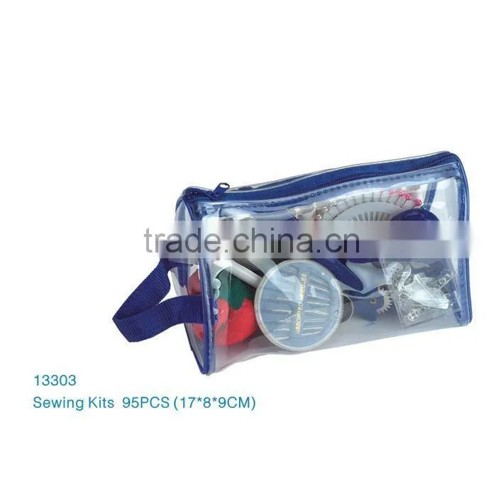 D&D sewing kit set inside PVC Zipper Pouch with accessories household & traveling accessory (No13303)
