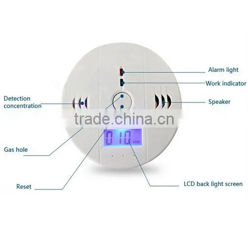 Home Safety Battery Operated CO Carbon Monoxide Alarm