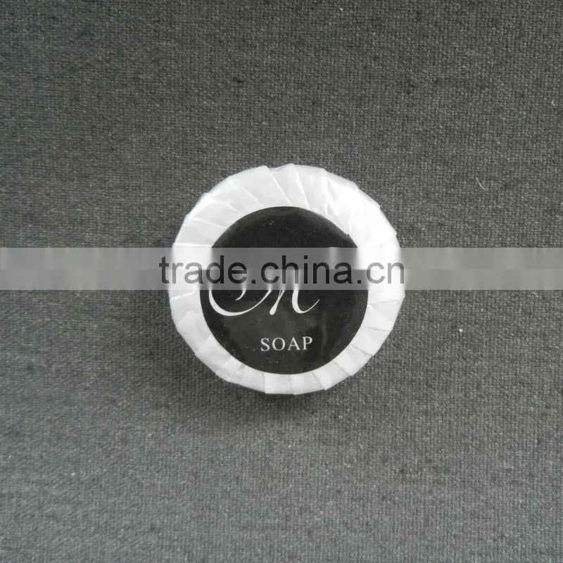 Round pleat wrapped hotel soap
