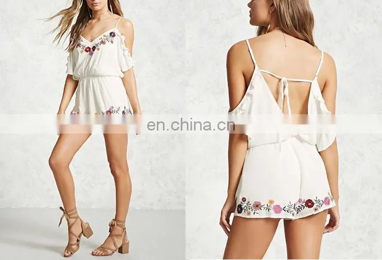 Exclusive Embroidered Girls Jumpsuit For Summer