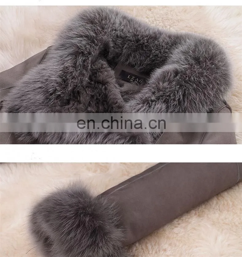 Latest Design Double Face Lamb Skin Thick Leather Jacket