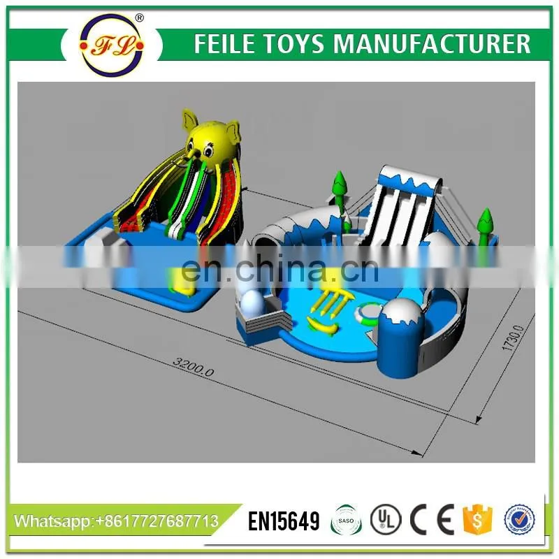 fun giant inflatable water game for kids and adults