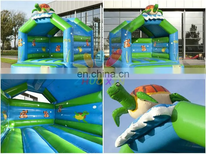 Eyecatching Turtle design inflatable trampoline rental
