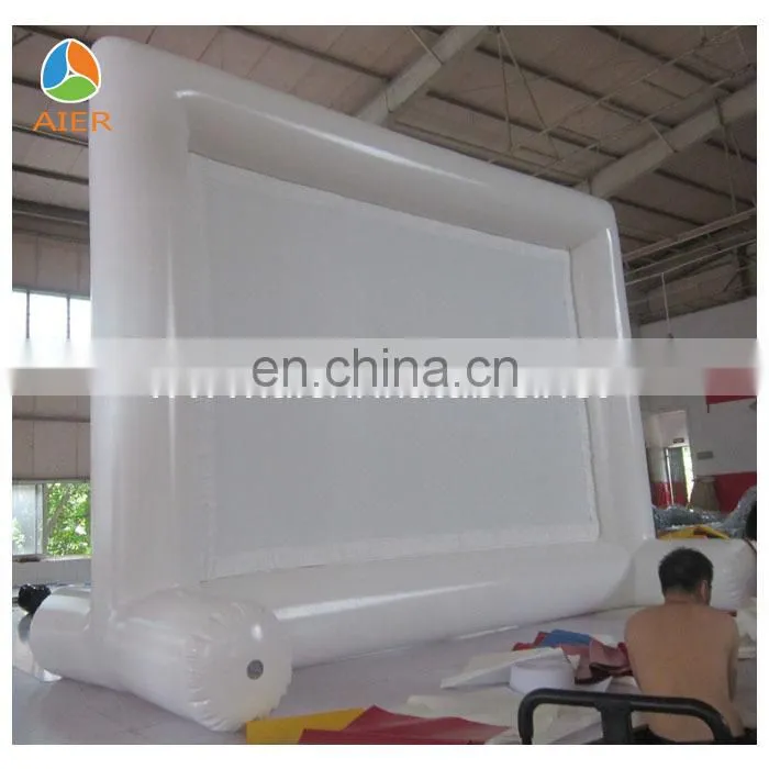 Outdoor inflatable movie screen for advertising