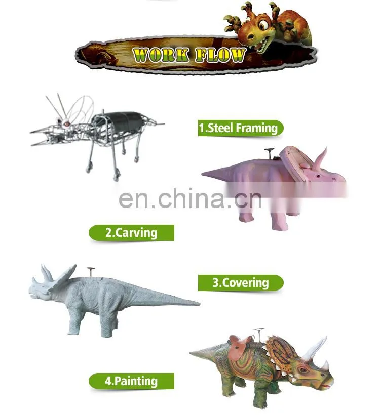 KAWAH OutDoor Waterproof Animal Rides Custoimzed Animatronic Walking Dinosaur Rides For Kids