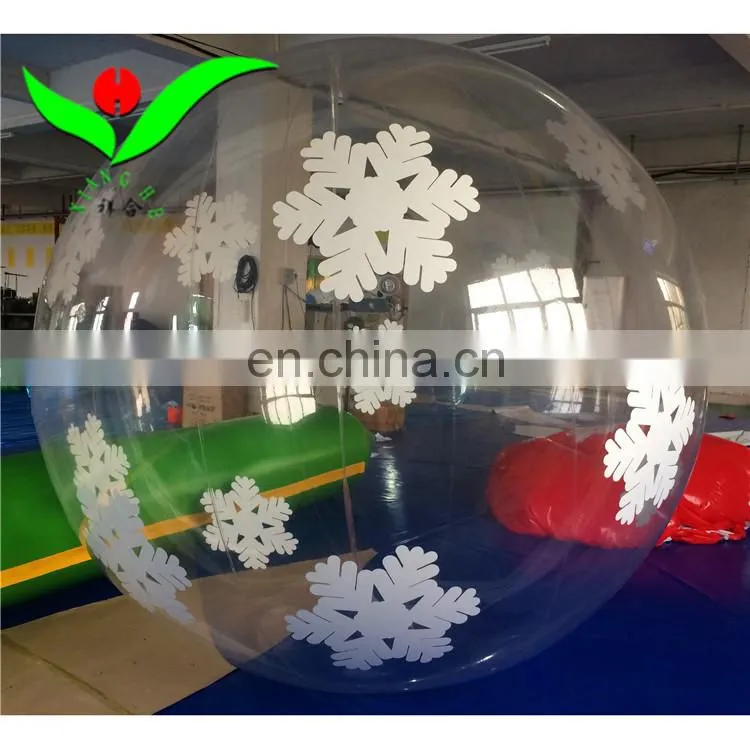 Outdoor Christmas inflatable snow globe snow ball advertising on frame