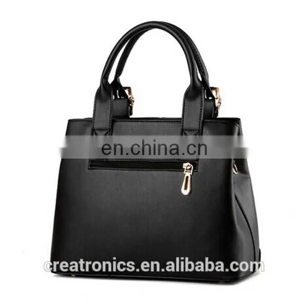 CR More than 11 years experience pu material tote bag woman handbag in stock rose red colors new stylish lady leather handbag