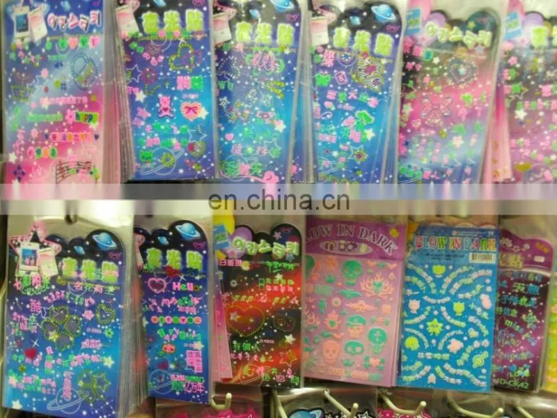 Hot-Selling high quality glow in dark luminous sticker