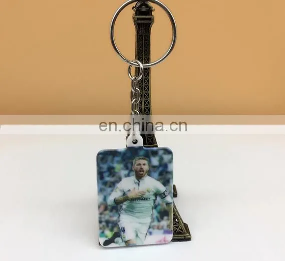 customized Digital photo keychain football soccer star movie star character keychain president election keychain