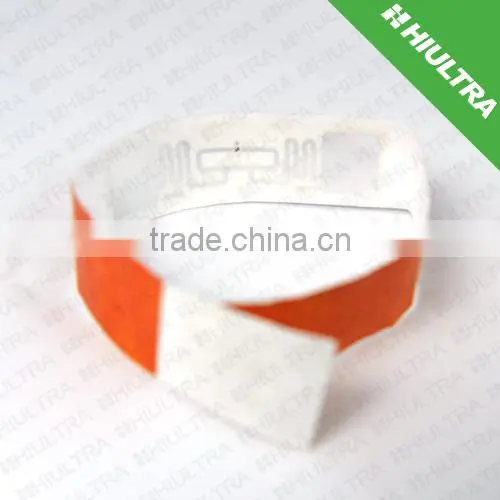 UHF Disposable TYVEK rfid bracelet tag One-time TYVEK RFID Bracelet tags tracking