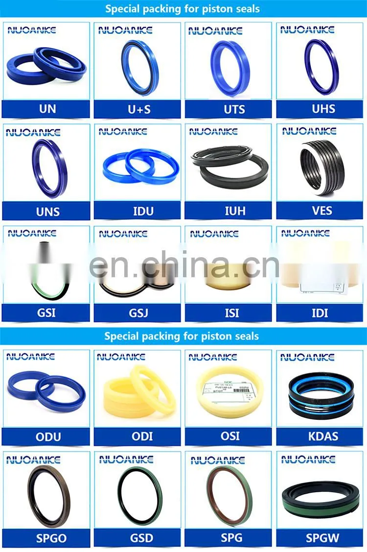 Packing U Cup Y Dust PU NBR FKM Excavator Hydraulic Cylinder Piston Seal Hallite Hydraulic Rod Seal With High Pressure
