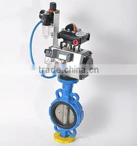 Wafer Type Pneumatic Actuators Ventilation Butterfly Valve