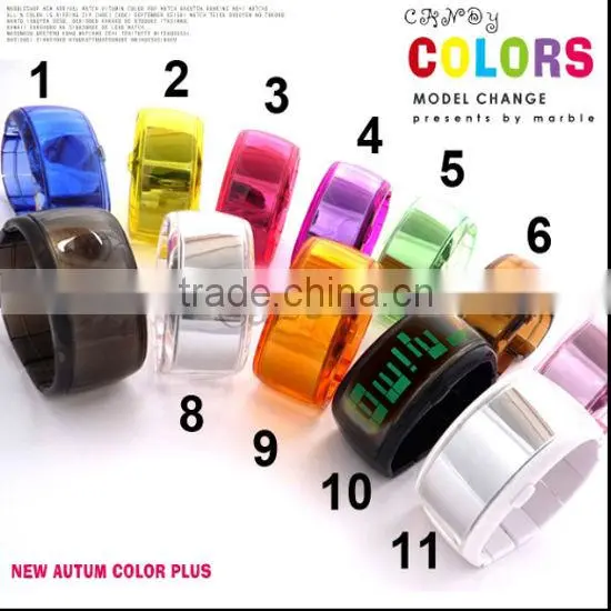 Hot plastic ODM bracelet led watch
