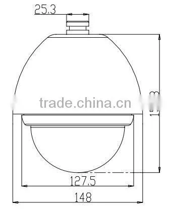 1/4" Super HAD Color CCD Mini High Speed Dome PTZ Camera