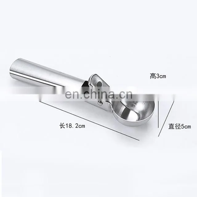 Amazon Top Seller 2021 Kitchen Accessories Icecream Ice Cream Tools Food Grade Stainless Steel Ice Cream Scoop