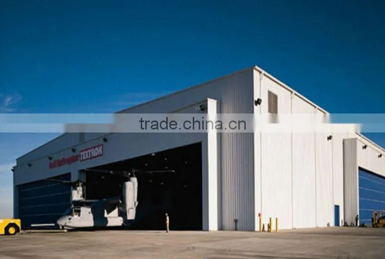 Pre engineering steel structure aircraft hangar