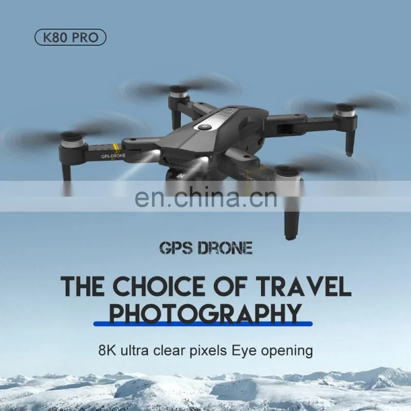 Wholesale K80 Pro Max 360 Degrees Obstacle Avoidance 8K HD Dual Camera 5G WIFI FPV Foldable RC Quadcopter Kid Toy Drones