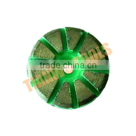 76mm diameter diamond bond dry concrete grinding dish