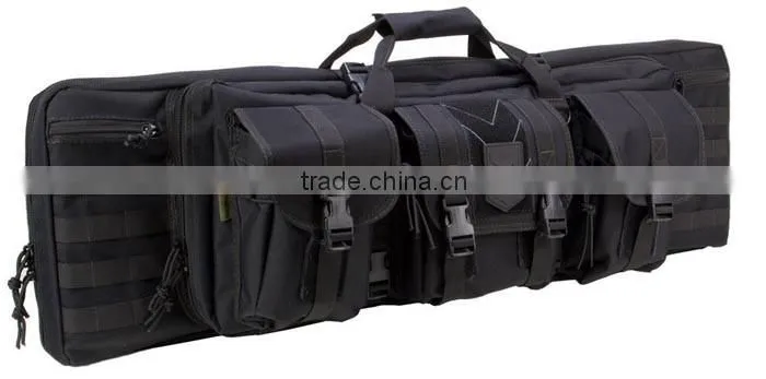 36 Double Rifle Case - 36" Padded Long Gun Case & Rifle Storage Backpack With Molle Pouches, Integrated Pistol Cases