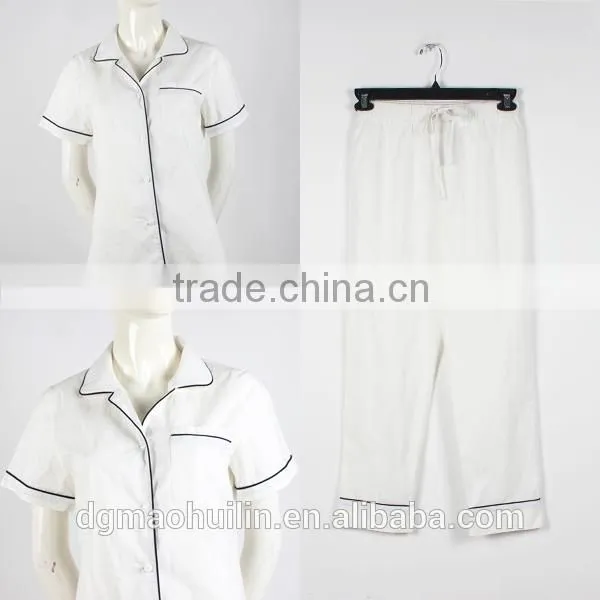 wholesale custom nightgowns cheap woman pajamas asymmetric hem satin pajamas for woman