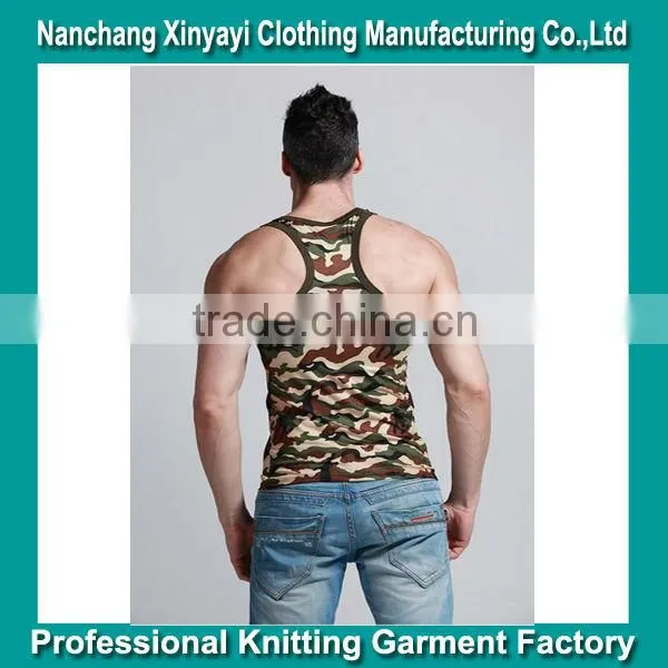 Oem Cheap Camo Tank Tops For Male Singlet Made in China Supplier Wholesaler