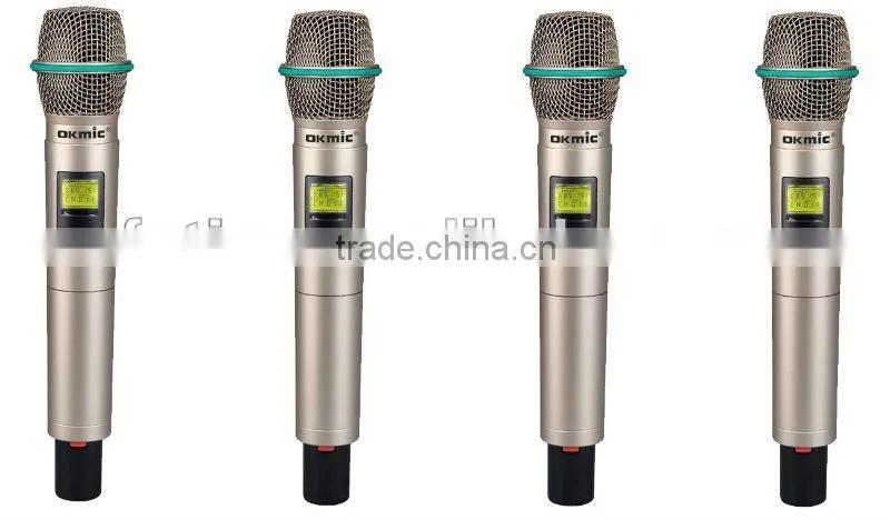 UHF/PLL 4 Channel professional wirelesss microphone system