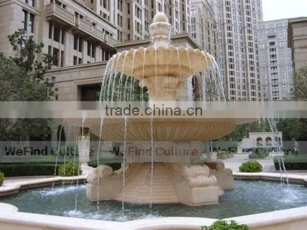 Artificial Landscape Round Stone Waterfall Fountain for Garden