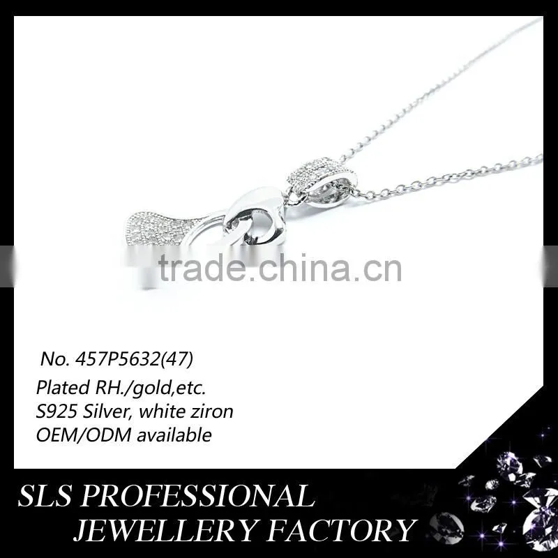 2014 fashion 2 Heart design 925 silver heart pendant jewelry peace sign pendant for girls and best friends ' pendant