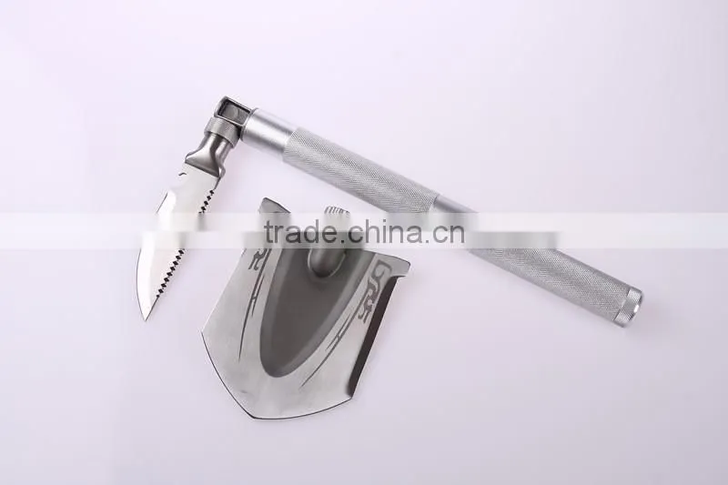 Aluminum handle steel holder mini shovel for travel camping use