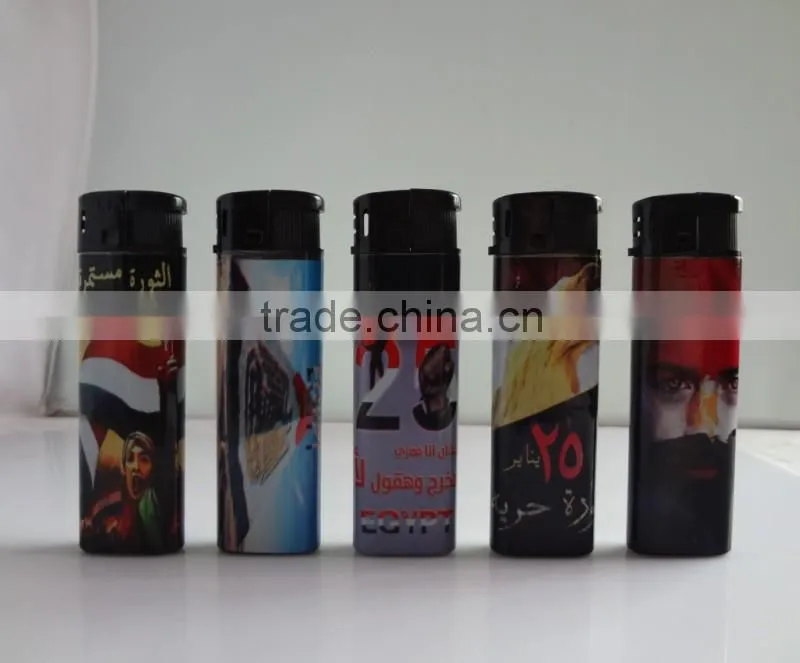 cheap price electric style normal flame lighter customized pvc picture cigarette lighter