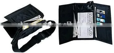 Outdoor nylon document holder with adjustable belt