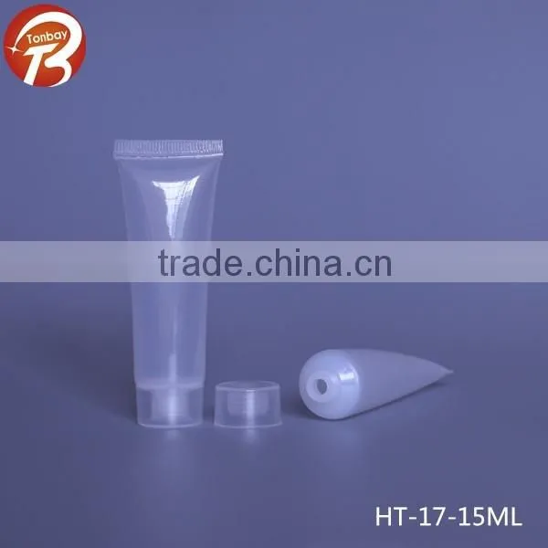 15ml 30ml 50ml PVC clear plastic tube for body lotion, and cosmetic tubes packaging