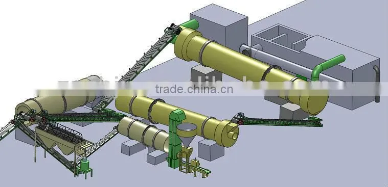 High productivity 1-20T/H organic fertilizer plant