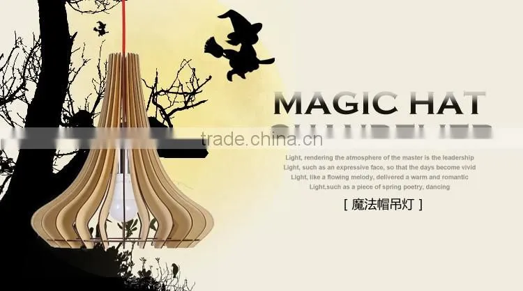 2016 New home decoration wood pendant light JK-8005B-16 LED pendant Light