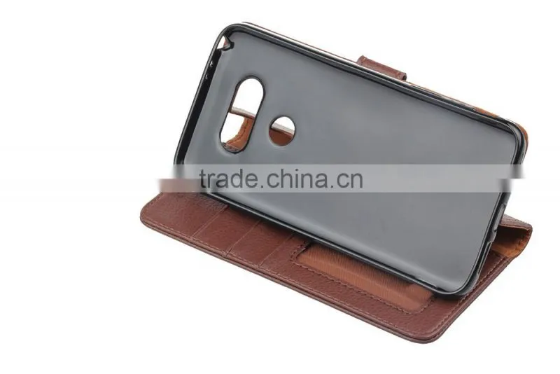 MMT Litchi Grain wallet leather flip case for LG G5 photo frame holder leather case with card slot for LG G5
