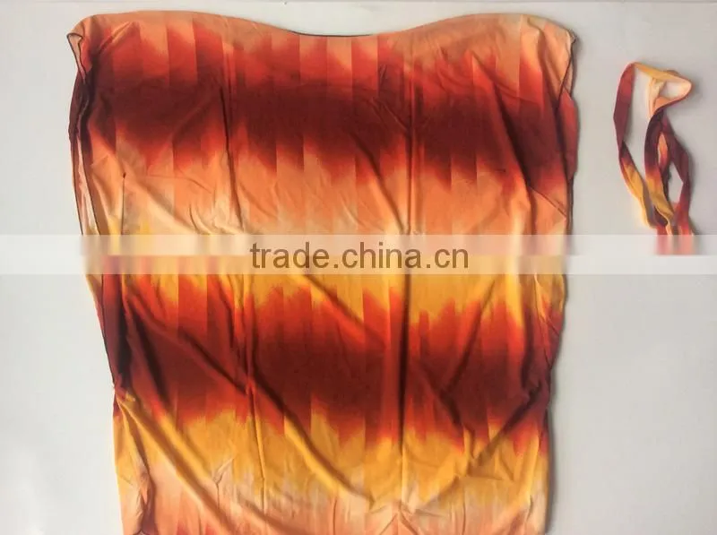 Produce Summer Gradient Color Satin Blouse