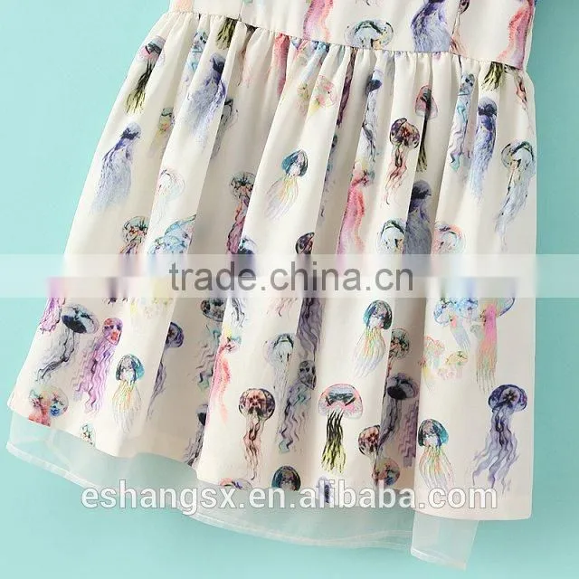 Ladies chiffon printed new model dress