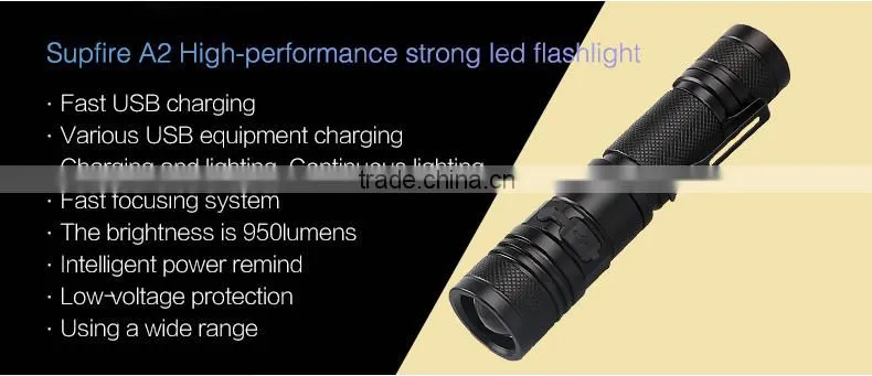 USB flashlight torch light A2 with zoom