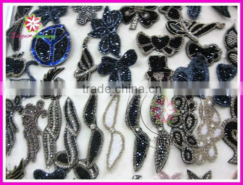 beaded and crystal applique