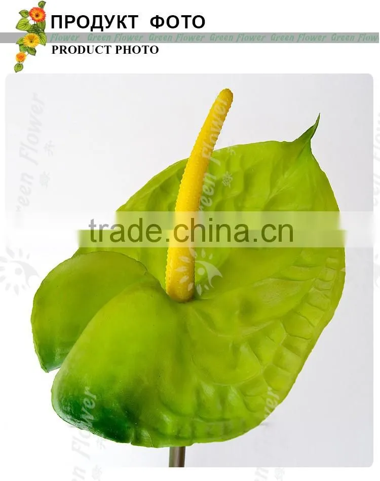 greenflower 2016 PVC Anthurium artificial flowers for Home party Wedding decorations