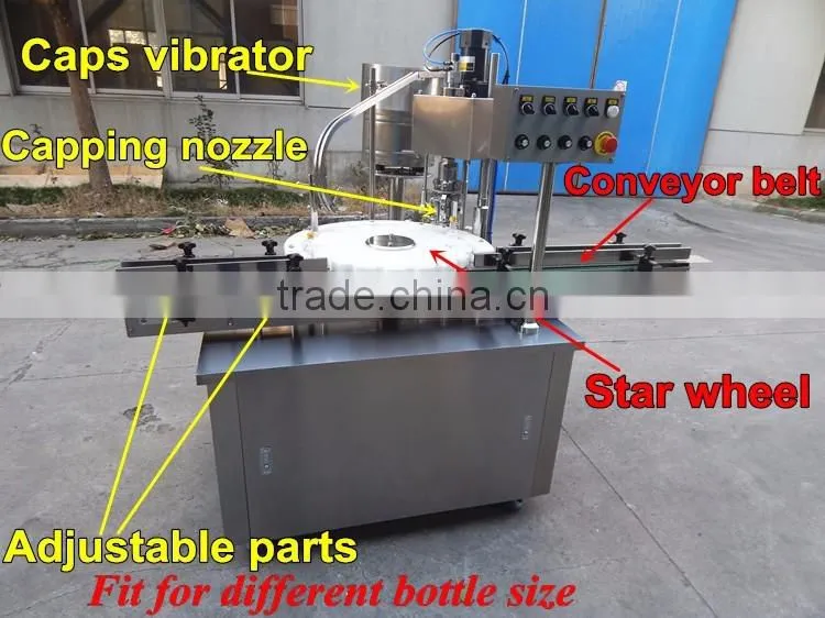 Easy operation glass bottle capping machine,capping machine for syrup bottles