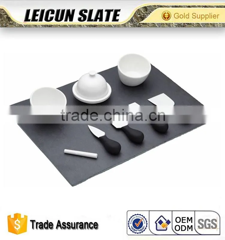 black good quality food slate plate for resturante
